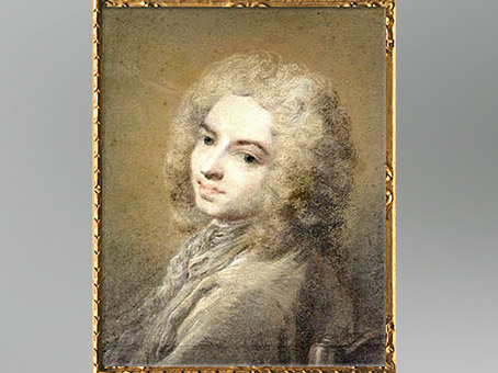 D'après le portrait d'Antoine Watteau dit à la chaise, pastel de l'artiste vénitienne Rosalba Carriera, vers 1720, XVIIIe siècle apjc. (Marsailly/Blogostelle)