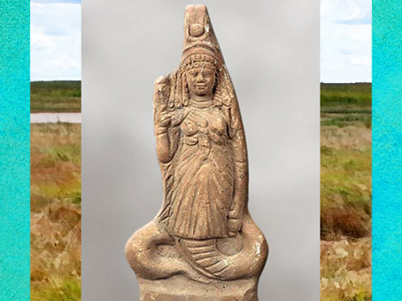 D'après la déesse Isis-Thermouthis, terre cuite, Ier siècle avjc-Ier apjc, période gréco-romaine, Égypte Ancienne. (Marsailly/Blogostelle)