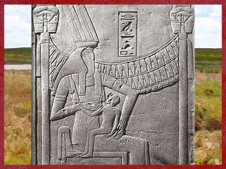 D’après la déesse Renenoutet allaitant Nepri, tombe du scribe royal Khâemhat, dit Mahou, chargé des greniers, règne d’Amenhotep III, XVIIIe dynastie, Nouvel Empire, Thèbes, Égypte Ancienne. (Marsailly/Blogostelle)