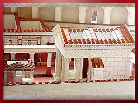 D’après le temple de la déesse Isis à Pompéi, maquette, IIe-Ier siècle avjc, époque Romaine. (Marsailly/Blogostelle)