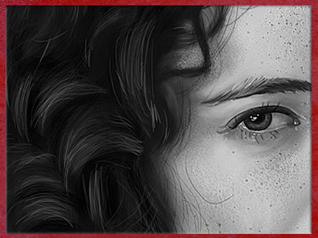 Dessin de Fredlobo Lopez, Eva Green, détail. © Fredlobo Lopez-courtesy de l'artiste pour Blogostelle.