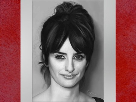 Dessin de Fredlobo Lopez, Penelope Cruz. © Fredlobo Lopez-courtesy de l'artiste pour Blogostelle.