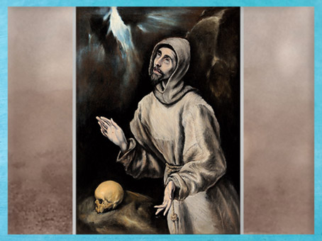 D’après François d'Assise recevant les stigmates, Domínikos Theotokópoulos dit Le Greco, huile sur toile, vers 1595, École espagnole, XVIe siècle. (Marsailly/Blogostelle)