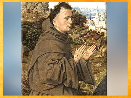 D’après François d'Assise, de Jan Van Eyck, détail, vers 1430, Bruges, XVe siècle, Renaissance Flamande. (Marsailly/Blogostelle)