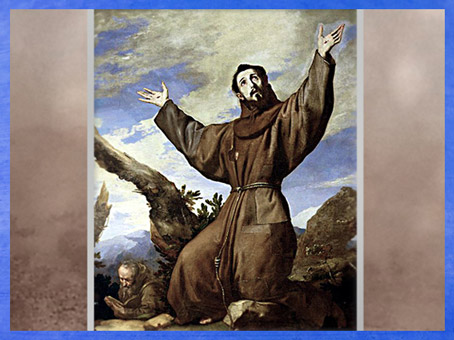 D'après Saint François d'Assise, dans la Divine Comédie de Dante, de Jusepe de Ribera, 1642, peintre espagnol, à Rome et Naples, XVIIe siècle, période Baroque. (Marsailly/Blogostelle)