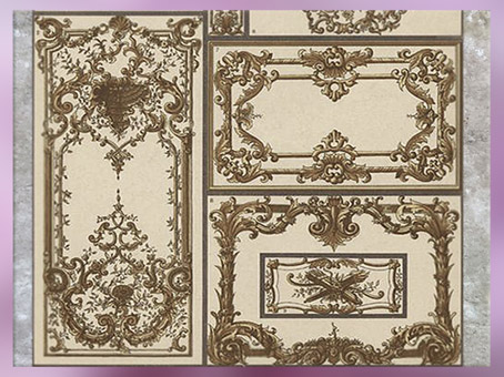 D'après des ornements du style Rocaille, France, XVIIIe siècle. (Marsailly/Blogostelle)