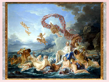 D’après Le Triomphe de Vénus, François Boucher, 1740, huile sur toile, XVIIIe siècle, France, période Rocaille. (Marsailly/Blogostelle)