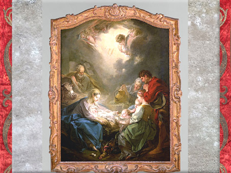 D’après La Lumière du monde, de François Boucher, 1750, peinture religieuse, pour Madame de Pompadour, France XVIIIe siècle. (Marsailly/Blogostelle)
