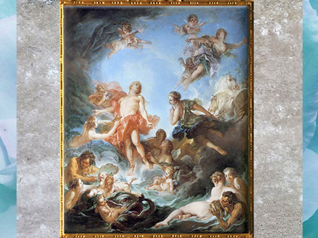 D’après Le Lever du Soleil, de François Boucher,  1753, huile sur toile, XVIIIe siècle, période Rocaille. (Marsailly/Blogostelle)