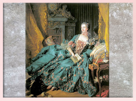 D’après la Marquise de Pompadour, de François Boucher, 1756, XVIIIe siècle, France, période Rocaille. (Marsailly/Blogostelle)