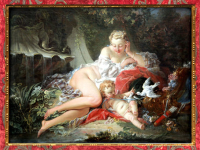 D’après Vénus et Cupidon, de François Boucher, sommaire, art Rocaille. (Marsailly/Blogostelle)