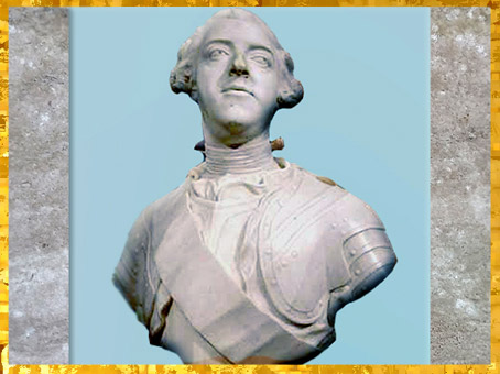 D’après un portrait de Louis XV, de Jean-Baptiste II Lemoyne, 1749, Château de Versailles, France, XVIIIe siècle. (Marsailly/Blogostelle)