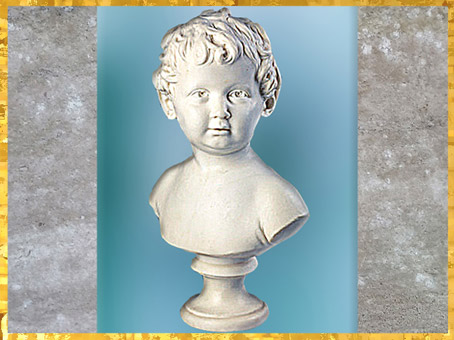 D'après Anne Ange Houdon, de Jean-Antoine Houdon, marbre, fille de l'artiste à 15 mois,  plâtre original, exposé au Salon de 1791, France, XVIIIe siècle. (Marsailly/Blogostelle)