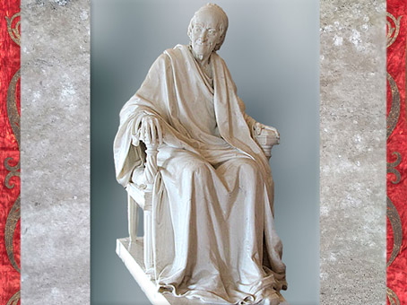 D’après Voltaire nu, de Jean-Baptiste Pigalle, marbre, 1776 apjc, France, XVIIIe siècle, période néoclassique. (Marsailly/Blogostelle)