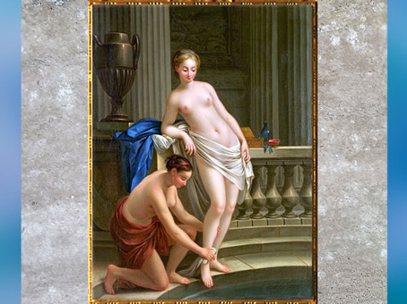 D'après Joseph-Marie Vien, sommaire XVIIIe siècle, Rocaille-Néoclassique. (Marsailly/Blogostelle)