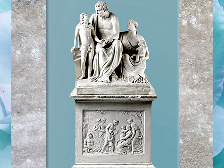 D’après Jean-Jacques Rousseau, de François Masson, 1798-1799, plâtre pour un monument au jardin des Tuileries, France, XVIIIe siècle. (Marsailly/Blogostelle)