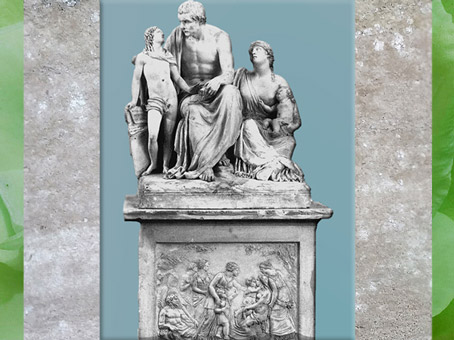 D'après Jean-Jacques Rousseau, de François Masson, monument en pierre, 1799, destiné aux Tuileries, XVIIIe siècle, (Marsailly/Blogostelle)