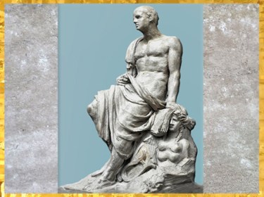 D’après Jean-Jacques Rousseau, assis à l'antique, terre cuite, auteur anonyme, 1791, France, XVIIIe siècle, (Marsailly/Blogostelle)