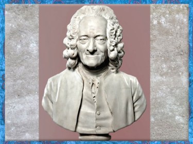 D’après le buste de Voltaire, du sculpteur Jean-Antoine Houdon, 1778 apjc, marbre, France, XVIIIe siècle. (Marsailly/Blogostelle)