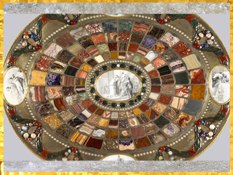 D’après la table de Breteuil, dite aussi de Teschen, de Johann Christian Neuber, 1780, cadeau au Baron de Breteuil, France, XVIIIe siècle. (Marsailly/Blogostelle)