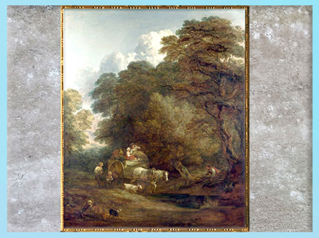 D’après Le Chariot du Marché, du peintre Thomas Gainsborough, 1786, Angleterre, XVIIIe siècle. (Marsailly/Blogostelle)