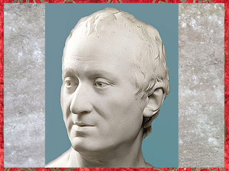 D’après Denis Diderot, de Jean Antoine Houdon, marbre, daté 1775, selon le buste en terre cuite du Salon de 1771, France, XVIIIe siècle.  (Marsailly/Blogostelle)