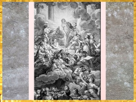 D’après le frontispice de l'Encyclopédie, dessin de Charles-Nicolas Cochin, Salon de 1765, graveur Bonaventure-Louis Prévost, France, XVIIIe siècle. (Marsailly/Blogostelle)