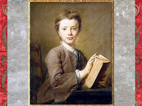 D’après le Jeune Garçon avec un livre, frère cadet de l'artiste, de Jean-Baptiste Perronneau, 1740, huile sur toile, France, XVIIIe siècle. (Marsailly/Blogostelle)