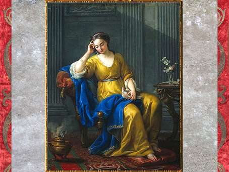 La Douce Mélancolie, de Joseph-Marie Vien, 1756, huile sur toile, France, XVIIIe siècle, style Néoclassique. (Marsailly/Blogostelle) 