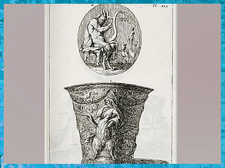 D’après le Recueil d'antiquités - égyptiennes, étrusques, grecques et romaines- , du comte de Caylus, 1752-1767, France, XVIIIe siècle, période Néoclassique. (Marsailly/Blogostelle)