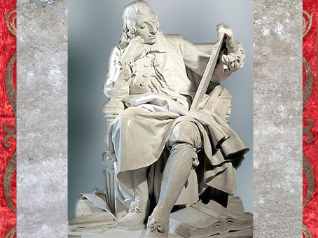 D’après le mathématicien philosophe Blaise Pascal, d’Augustin Pajou, marbre, Salon de 1785, série des Grands Hommes de la France, XVIIIe siècle. (Marsailly/Blogostelle)
