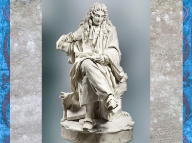 D’après Jean de La Fontaine, de Pierre Julien, 1785, marbre, série des Grands Hommes de la France, XVIIIe siècle, période Néoclassique. (Marsailly/Blogostelle)