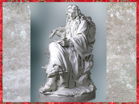 D’après Jean de La Fontaine, biscuit de porcelaine, réduction du plâtre de Pierre Julien, Salon de 1783, série des Grands Hommes de la France, manufacture de Sèvres, XVIIIe siècle. (Marsailly/Blogostelle)