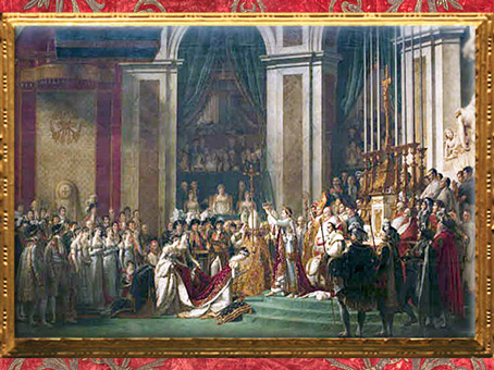 D’après Le Sacre de Napoléon et Joséphine, de Jacques Louis David, 1806 - 1807, huile sur toile, France, XVIIIe siècle, Néoclassique. (Marsailly/Blogostelle)