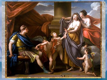 D’après Vénus présentant Hélène à Pâris, de Gavin Hamilton, vers 1777-1780, huile sur toile, XVIIIe siècle, Néoclassique. (Marsailly/Blogostelle) 