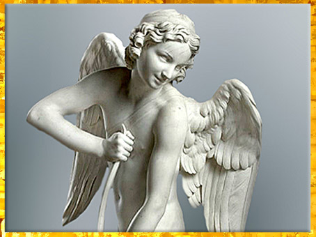 D’après L’Amour se faisant un arc dans la massue d’Hercule, d'Edme Bouchardon, marbre,1750, XVIIIe siècle, France, style Néoclassique. (Marsailly/Blogostelle)