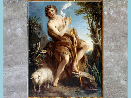 D’après Saint Jean-Baptiste, de François Lemoine, 1726, huile sur toile, pour Monsieur de Morville, église Saint-Eustache, Paris, France, XVIIIe siècle. (Marsailly/Blogostelle)