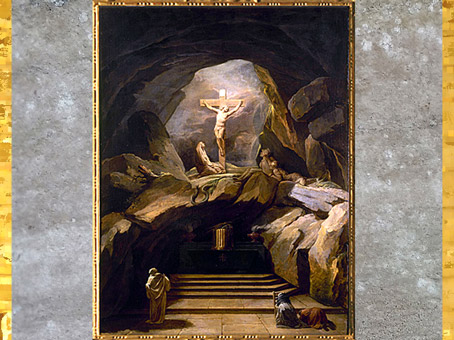 D’après La Chapelle du Calvaire, de Nicolas-Bernard Lépicié, 1765, huile sur toile, église Saint-Roch, Paris, France, XVIIIe siècle. (Marsailly/Blogostelle)