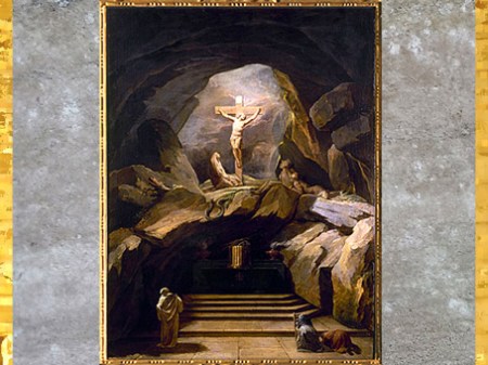 D’après La Chapelle du Calvaire, de Nicolas-Bernard Lépicié, 1765, huile sur toile, église Saint-Roch, Paris, France, XVIIIe siècle. (Marsailly/Blogostelle)