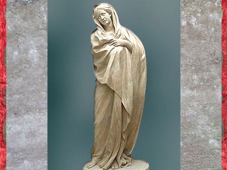 D’après la Vierge de douleur, d'Edme Bouchardon, chœur de l'Église Saint-Sulpice, Paris, France, XVIIIe siècle, Néoclassique. (Marsailly/Blogostelle)