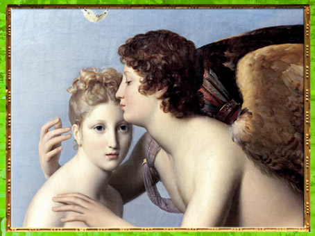 D’après Psyché et Éros, François Gérard, 1798, visages, France, XVIIIe siècle, Néoclassique. (Marsailly/Blogostelle)