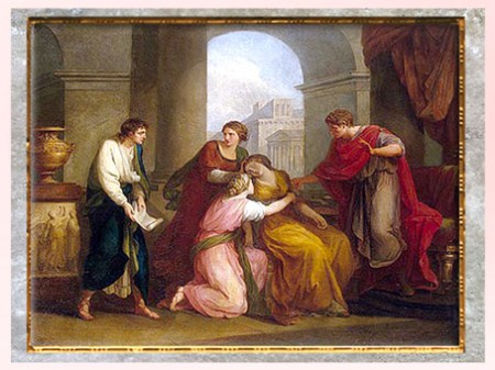 D’après Virgile lisant l'Énéide devant Auguste et Octavia, d’Angelika Kauffmann, 1788, XVIIIe siècle, Néoclassique. (Marsailly/Blogostelle)