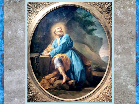 D’après Saint Pierre en prière, de Jean Restout, 1728, huile sur toile, église Saint-Jacques-du-Haut-Pas, Paris, France, XVIIIe siècle. (Marsailly/Blogostelle)