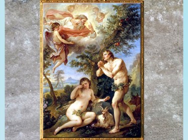 D’après Adam et Ève chassés du Paradis terrestre de, Charles-Joseph Natoire, 1740, huile sur toile, France, XVIIIe siècle (Marsailly/Blogostelle)