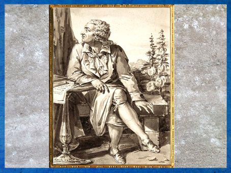 D’après un portrait du marquis de Condorcet, de Jean-Baptiste-François Bosio, dessin, lavis brun sur du graphite, fin XVIIIe siècle. (Marsailly/Blogostelle)