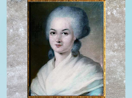 D’après un portrait d'Olympe de Gouges, du peintre polonais Alexander Kucharsky, pastel, fin XVIIIe siècle. (Marsailly/Blogostelle)