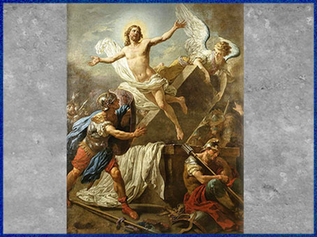 D'après La Résurrection du Christ, de Louis Jean François Lagrenée, 1761, huile sur toile, détails, France, XVIIIe siècle. (Marsailly/Blogostelle)