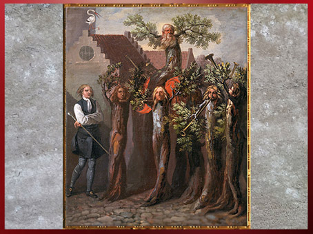 D’après Le triomphe d'un Potuan, d’Abildgaard, 1785-1787, inspiré du roman utopique de Ludvig Holberg, huile sur toile, fin XVIIIe siècle. (Marsailly/Blogostelle)