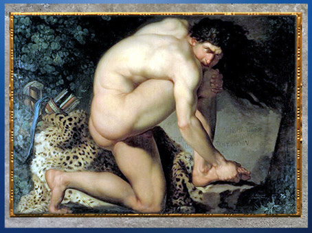 D’après Philoctète blessé, de Nicolaï Abraham Abildgaard, 1774-1775, huile sur toile, fin XVIIIe siècle, (Marsailly/Blogostelle)