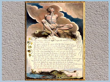 D’après America A Prophecy, Le matin vient…, William Blake, 1793, plume, encre, aquarelle, fin XVIIIe siècle. (Marsailly/Blogostelle) 